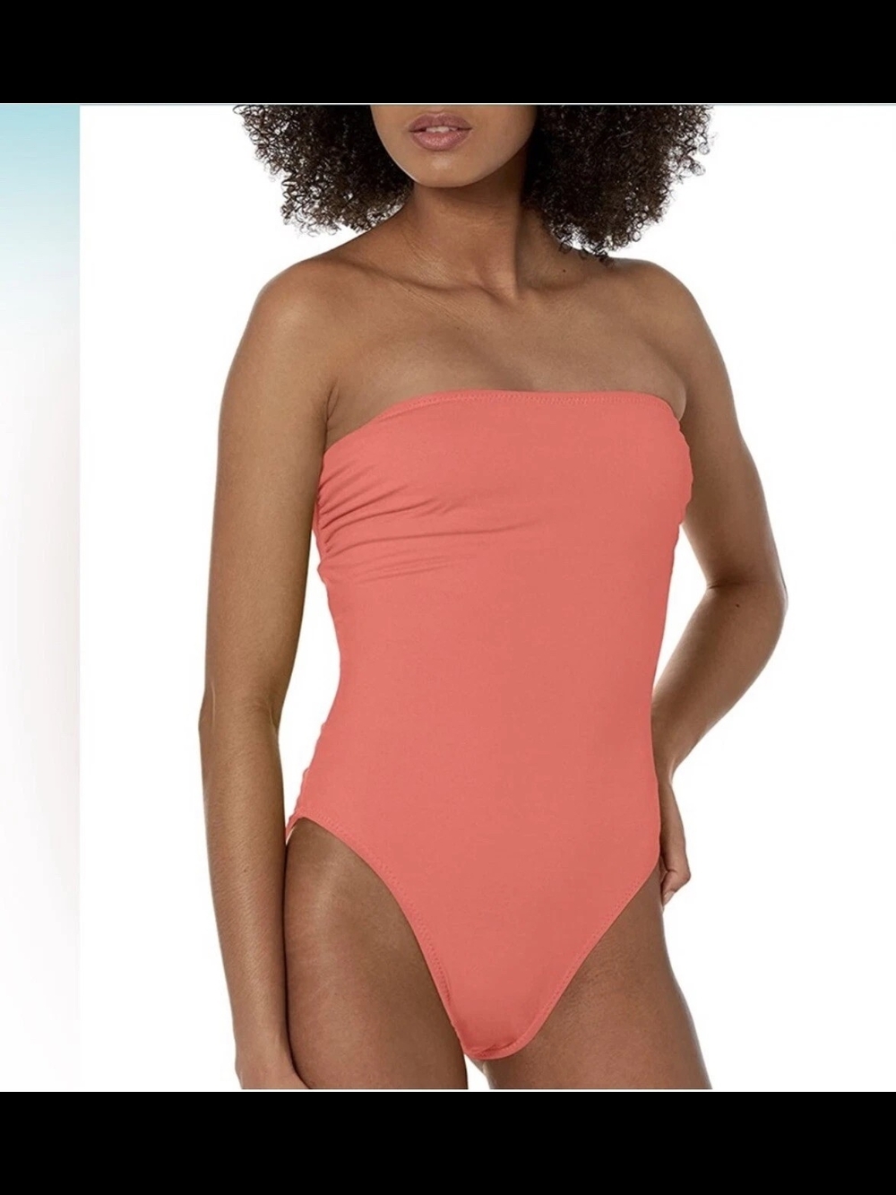 Norma Kamali Bishop Strapless One Piece Tube Swimsuit Size M
